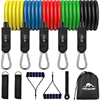 HONGDAK Bandas Elásticas Musculación Fitness- Cintas Elásticas Musculación Fitness- 11 pcs Bandas de Resistencia - 5…